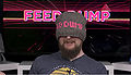 Same hat, showing the "Feed Dump" woven into the back. Worn in Statute of Limitations.
