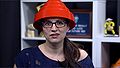 Kathleen wears an authentic Devo hat, donated by FeldheimC at PAX, in Slippery Dick.
