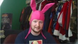 A pink bunny hat. Used in Child Protective Services