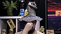 Graham wears a delightful and whimsical animatronic beer wizard hat in Remember the Safeword.